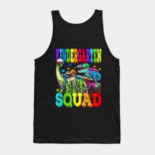 Kindergarten Squad Monster Truck Dinosaur Back To School Tank Top